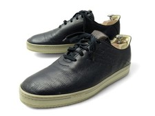 CHAUSSURES BERLUTI BASKETS EDEN SCRITTO S5710 11 45 EN CUIR BLEU SNEAKERS 1100€