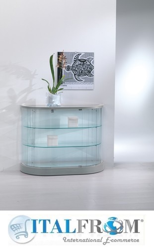 Armoire vitrine ovale - vitrine, semi