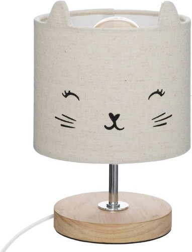 Lampe poser enfant chat beige - enfant,
