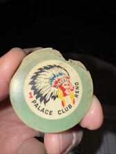 Rare PALACE CLUB  CASINO POKER CHIP---.  Green TABLE 1 ROULETTE-