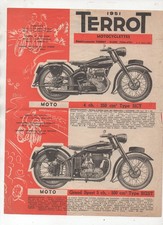 (motorcycle) old advertising papers/catalogue TERROT 1951 (p46409)