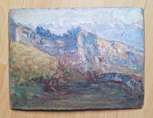 Peinture biface marcel mergier - peinture,