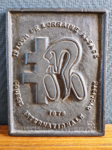 Plaque ancienne tour - ancienne, cycliste