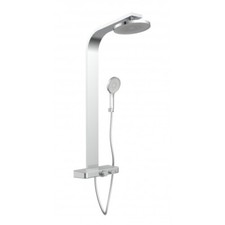 Colonne de douche avec tablette - thermostatique - chromé - Samoa Rain SCHÜTTE