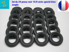 DINKY TOYS SET OF 24 TIRES 15/8 ROUND BAND SMOOTH BLACK 1/43 special soft
