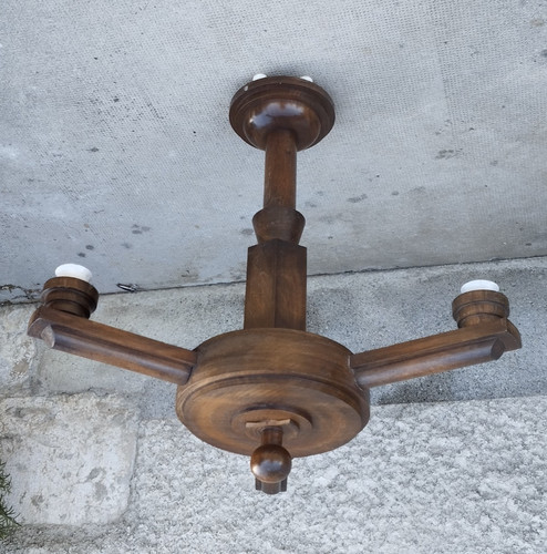 Lustre art deco - art, bois