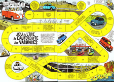 JEU DE L'OIE " SUR L'AUTOROUTE DES VACANCES " du journal de SPIROU 2009