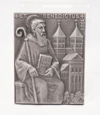 Plaque En Fonte Buderus Saint Benoît 1983 Signée WS