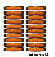 20 Orange 12V Smd Led Feux De Gabarit Latéral Utilitaire Camping-car Remorque