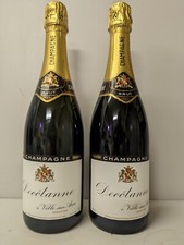 MAGNIFIQUE - LOT de 2 BOUTEILLES de CHAMPAGNE BRUT - DECÔTANNE - VILLE sur ARCE