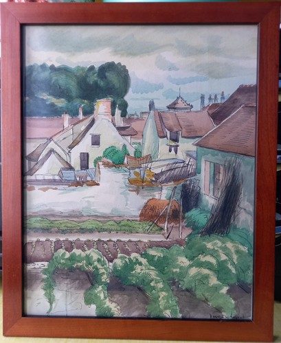 Tableau aquarelle encre - tableau,