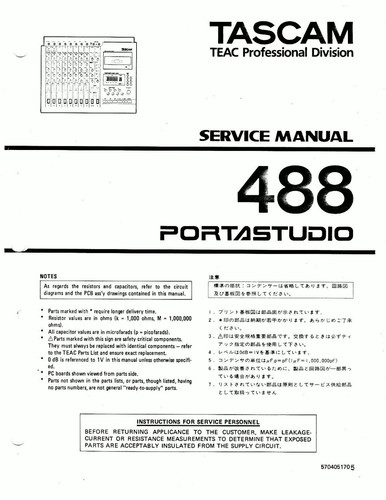 Service manuel instructions - service,