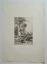 JACQUE Charles-"La gardeuse de