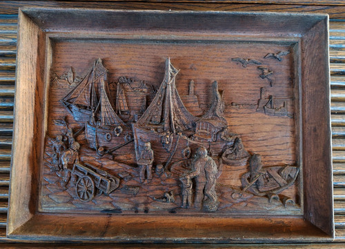 Ancien tableau bois - ancien, en