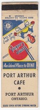 Canada Revenue 1/5¢ Excise Tax Matchbook "PORT ARTHUR CAFE" Port Arthur, Ont.
