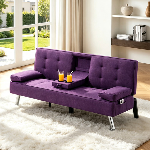 Polyester futon sofa - polyester,