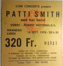 Ticket PATTI SMITH - Bruxelles