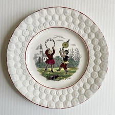Antique JB Cappellemans Pearlware Child’s Plate Children Playing 7” 1847-1870
