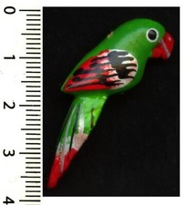 Mini green parrot, with vertical hole