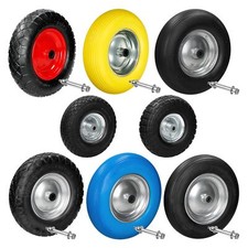 Roue brouette caoutchouc gomme PU / pneumatique 4.80 4.00-8 avec axe au choix