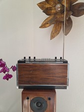 RARE WOOD SCHNEIDER SR 70 SR70 Functional Tuner Radio Station Transistor