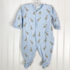 Kissy Kissy 3-6m Baby Blue Footed Sleeper Button Giraffe