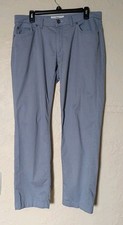 BRAX Blue Weave Cotton Elastane Ultralight Cooper 5 Pocket Pants Men's 33x32