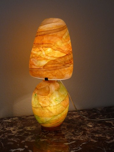 Très rare lampe verre