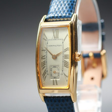 [Exc+5] Montre Femme Hamilton 6256 Registered Edition 18mm Gold Dial Quartz