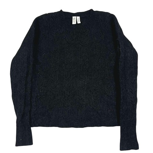 Black mohair wool - mohair, knit