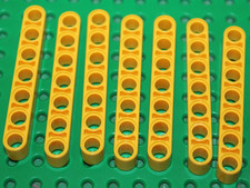 7 x Lego Technic Yellow Beam 7