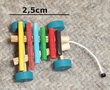 xylophone roulettes miniature,maison de poupée,vitrine,jouet en bois 1.12  *CL2