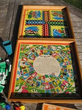 Ancien Coffret Jeux de Société Jeu dada Petit chevaux Oie .. PION DAME