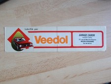 VEEDOL / GARAGE CARON STICKER - OPEL 80200 PERONNE AGENT