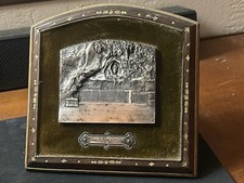 Cadre Bas Relief Cuir Métal