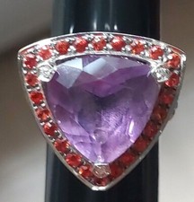 Bague Mauboussin taille 48 Saphirs diamants sur or blanc 