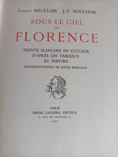 Sous ciel florence livre - sous,