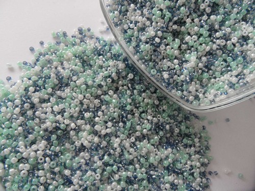 1000 perles rocaille tons - de,