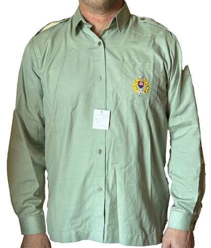 Chemise verte manches - , longue