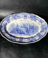 Magnifique Plat Ovale Vintage