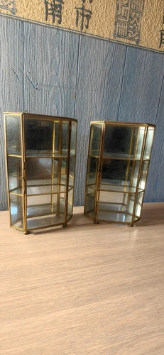 Vitrines verre laiton - vitrines,