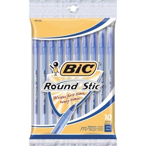 Bic 10pk blue - round, pen