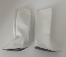 Vintage Puppet clothing for vintage doll pair of boots white +/- 12cm