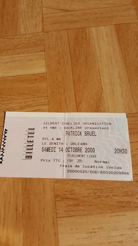 Billet concert patrick - billet, de