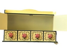 ANCIENNE ARMOIRE DE TOILETTE CUISINE A PHARMACIE EN BOIS DECO SHABBY ÉTAGÈRE