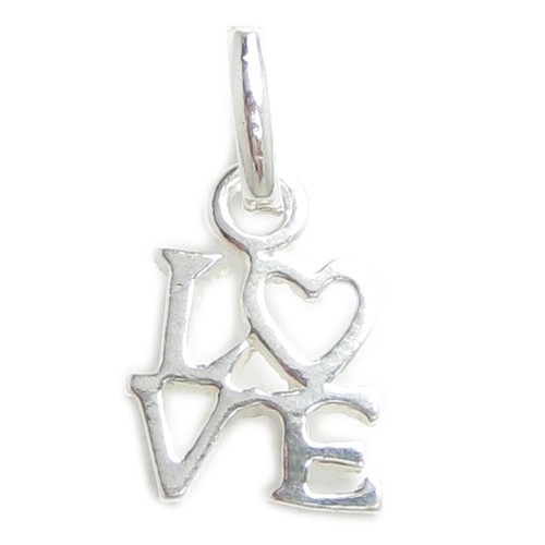 Love tiny charme argent - love,