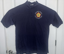 New York City Police Sheriff Office Polo Mens Size XL Blue Logo 100% Cotton USA
