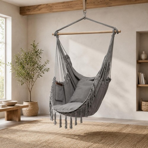 Chaise hamac frangée cordes - hamac,