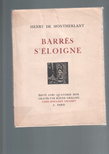 Henry montherlant barres s - de, montherlant/barres