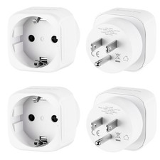 2X Adaptateur Prise USA États-Unis Americaine Voyage US Europe FR 2 Broches F...